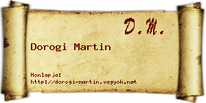 Dorogi Martin névjegykártya